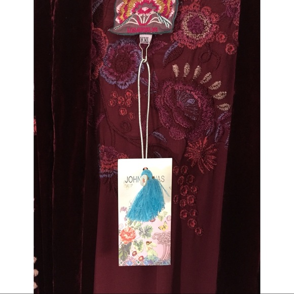 Johnny Was Marcella Embroidered Velvet Cardigan - Picture 4 of 7